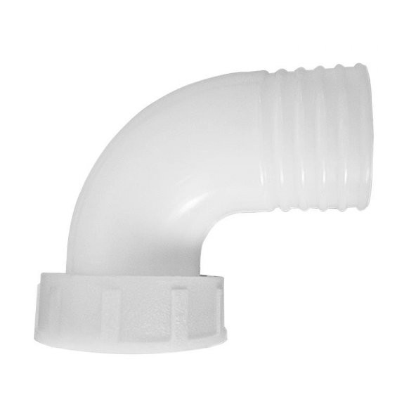 Thru-Hull 1 1/2" Elb. 90ºFemConn.f/Hose Ø40mm, White