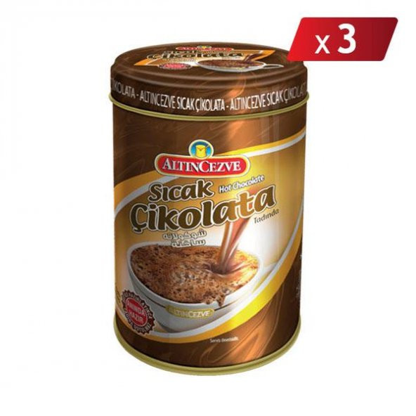 Altıncezve Sıcak Çikolata - Teneke 250 Gr - 3LÜ PAKET