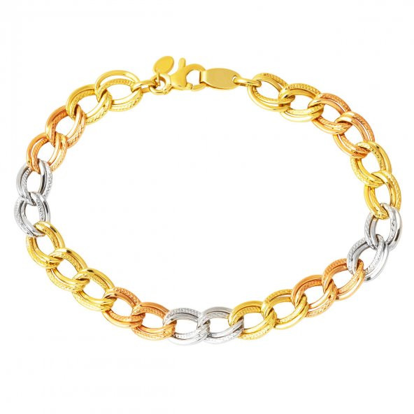 14 Ayar Altın Halka Trend Bileklik ürün görseli 1