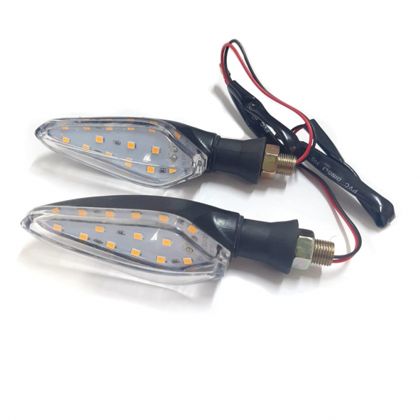 MOTOSİKLET ÜNİVERSAL LED SİNYAL BEYAZ CAMLI KTM MODEL