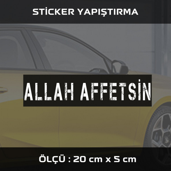 ALLAH AFFETSİN - 2 adet sticker etiket araba motosiklet kask cam dolap uyumlu yapıştırma