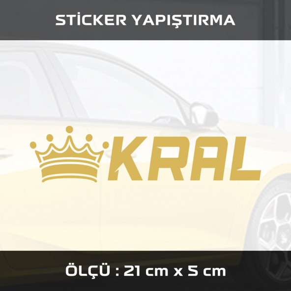 KRAL - 2 adet  sticker etiket araba motosiklet kask cam dolap uyumlu yapıştırma ürün görseli