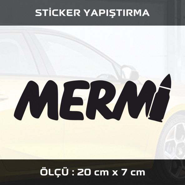 MERM - sticker etiket araba motosiklet kask cam dolap uyumlu yapıştırma