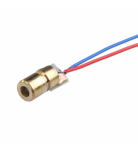 Kablolu Nokta Lazer Modül Metal Kafa 3V 5V 650nm Kırmızı - Resim 2