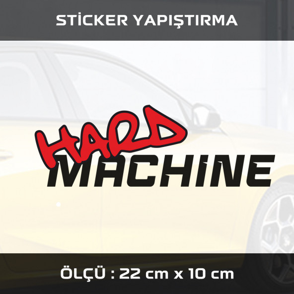 HARD MAKİNE -  2 ADET sticker etiket araba motosiklet kask cam dolap uyumlu yapıştırma ürün görseli