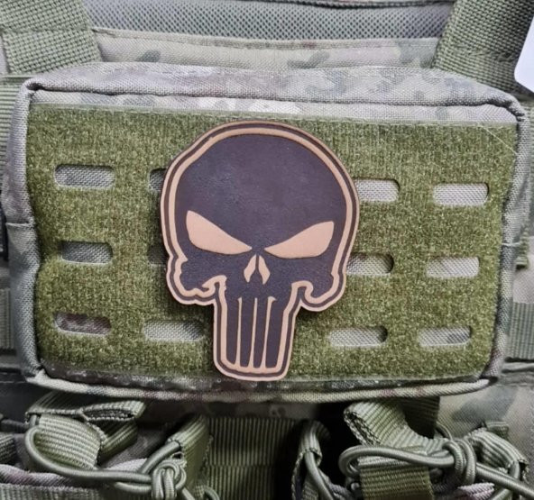 KURU KAFA NO:1 - Deri PEÇ - Arma - Askeri Patch - 3