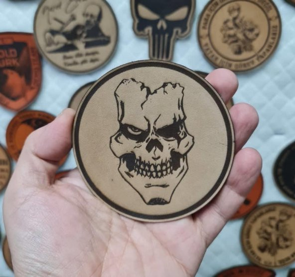 KURU KAFA NO:2 - Deri PEÇ - Arma - Askeri Patch - Resim 2