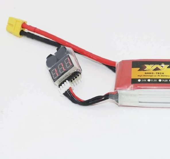 1-8s Lipo Li-ion Battery Voltaj Test ve Alarm Modülü - Resim 7