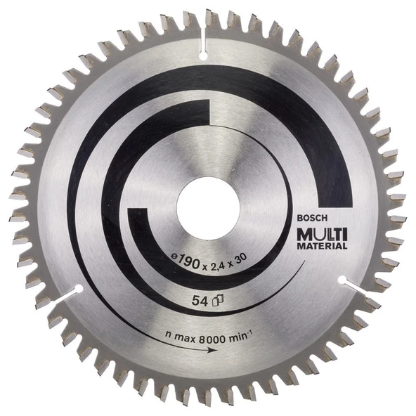 Bosch - Standard for Serisi Çoklu Malzeme için Daire Testere Bıçağı 190*30 mm 54 Diş - 1
