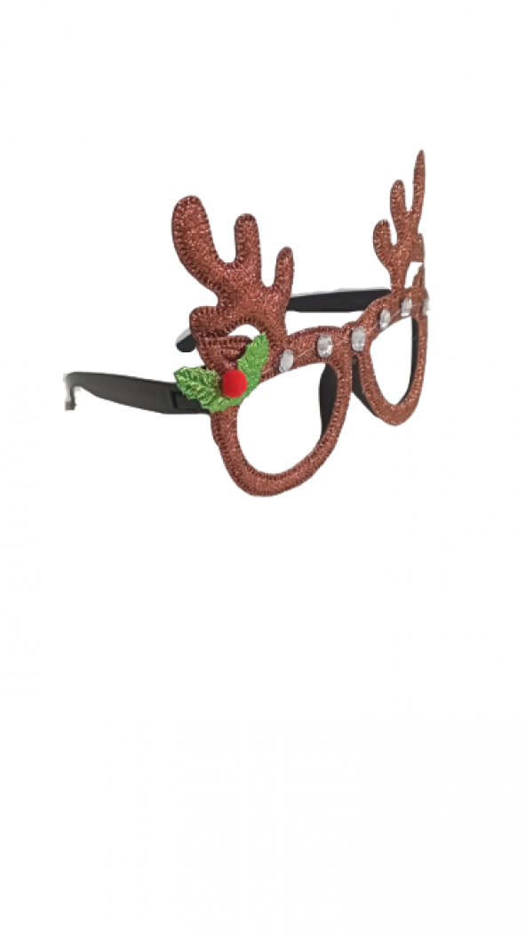 YILBAŞI GÖZLÜK GEYİK BOYNUZ TAŞLI KAHVERENGİ - 2