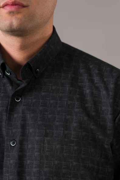 BİCAN GENİŞ KESİM CEPLİ DESENLİ KALIN KUMAŞ KIŞLIK ERKEK GÖMLEK - 12