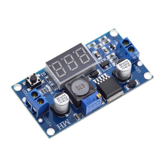 Voltmetreli LM2596 Ayarlı Modül Ayarlanabilir 3A Güç Kaynağı - Resim 4