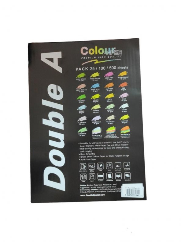 DOUBLE A FOTOKOPI KAGIDI A4 NEON ORANGE 25 LI - 2