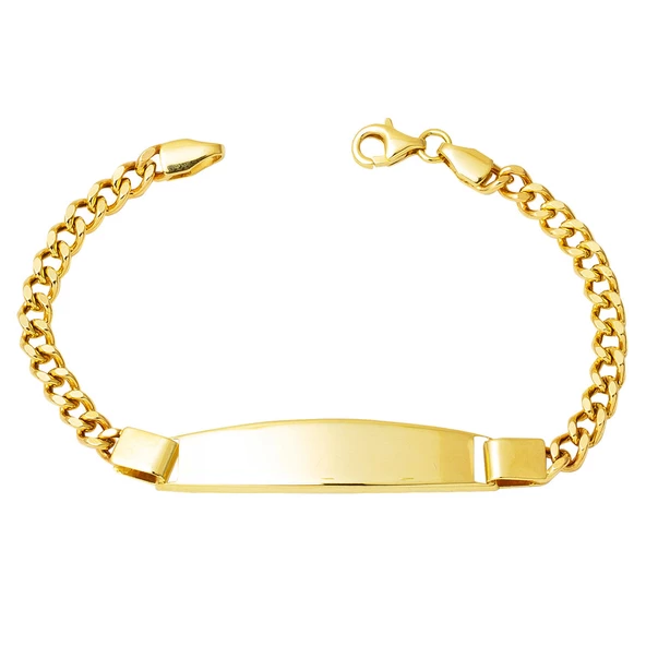 14 Ayar Altın Yazı Yazılabilen Çocuk Künyesi ürün görseli 1