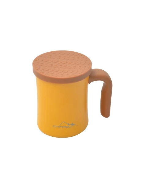 CAMPOUT ÇİFT KATMANLI TERMOS KUPA SARI - 2