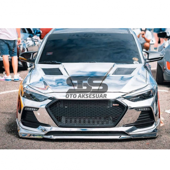 Hyundai Elentra 2016-2018 Uyumlu Yarasa Ayna Kapağı Sinyalli Piano Black Batman - 3