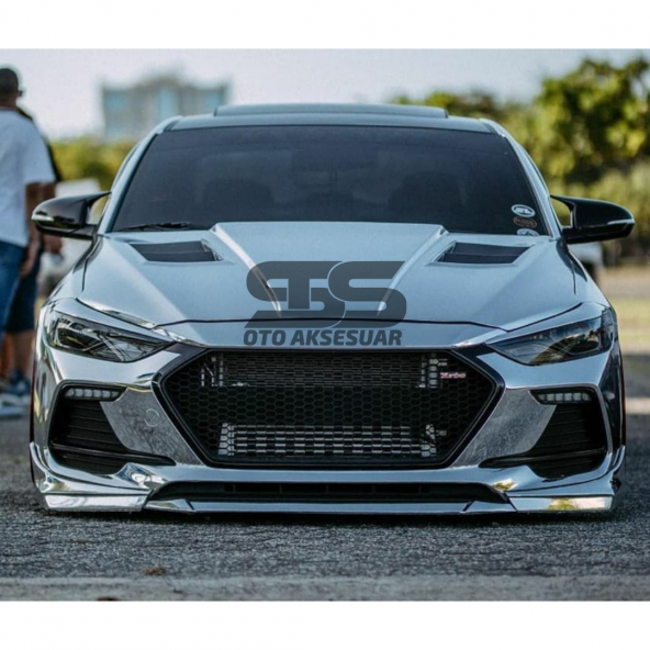 Hyundai Elentra 2016-2018 Uyumlu Yarasa Ayna Kapağı Sinyalli Piano Black Batman - 5