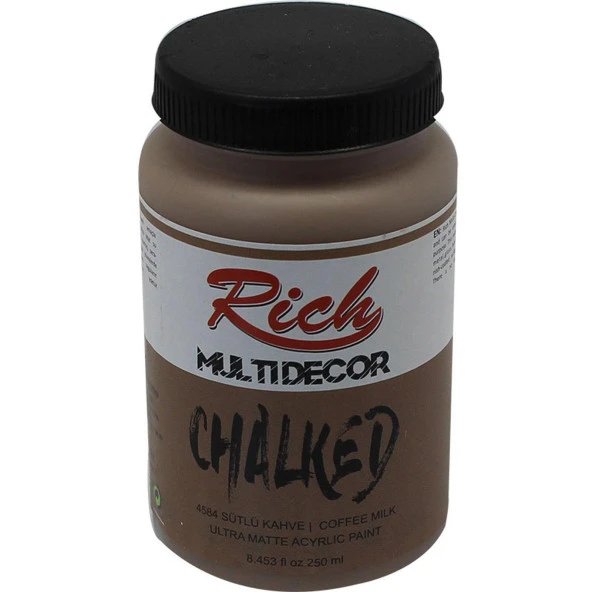 Rich Multi Decor Chalked Sütlü Kahve 250cc 250-4584 (1 adet)