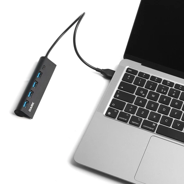 DARK Connect Master USB Type-A to 1xUSB-C Charge 4 Port USB2.0 HUB DK-AC-USB346 - Resim 4