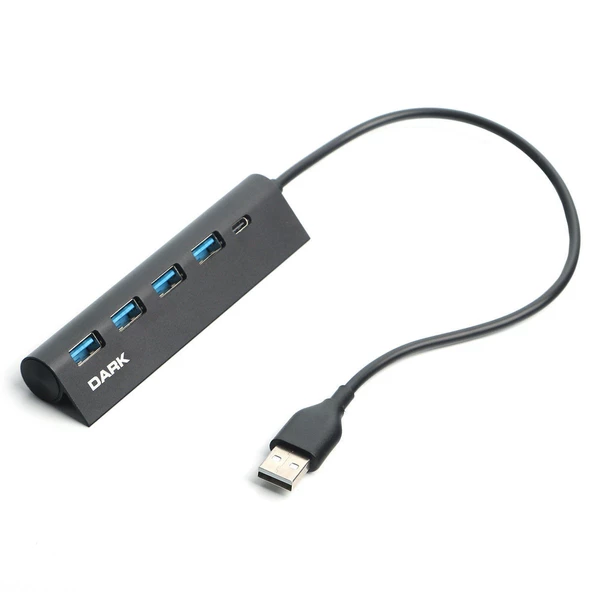 DARK Connect Master USB Type-A to 1xUSB-C Charge 4 Port USB2.0 HUB DK-AC-USB346 ürün görseli 1