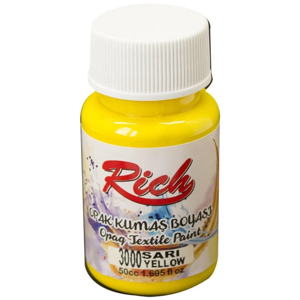 Rich Kumaş Boyası Sarı 50cc 01992