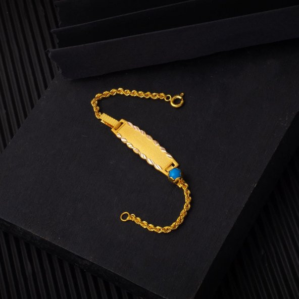 14 Ayar Altın Hediyelik Çocuk Künyesi - Resim 3