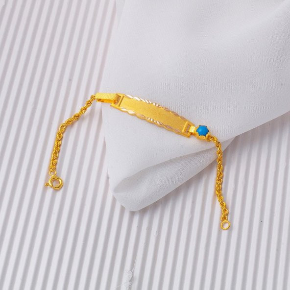 14 Ayar Altın Hediyelik Çocuk Künyesi - Resim 5