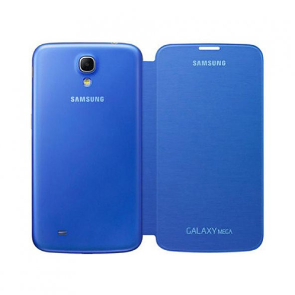 Samsung i9200 Galaxy Mega Flip Cover Orjinal Kılıf - Mavi EF-FI920BCEGWW