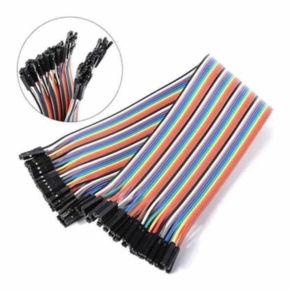 20cm 40 Pin Dişi Dişi Dupont Kablo Breadboard Jumper