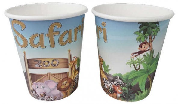 BARDAK KARTON SAFARİ ZOO 8 OZ 8 ADET