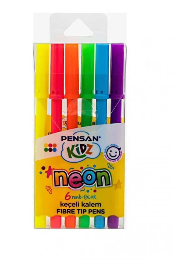Pensan Kidz Keçeli Kalem 6lı Neon Renkler (1 adet)