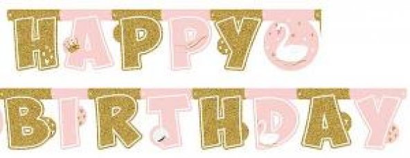 FLAMA KUĞU HAPPY BIRTHDAY 1 SET - 2