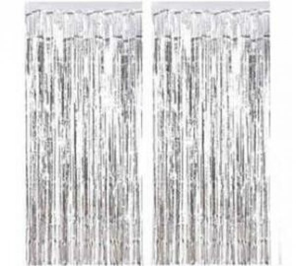 METALİZE FON SÜSÜ ASMALI YERLİ GÜMÜŞ 2Lİ SET ürün görseli