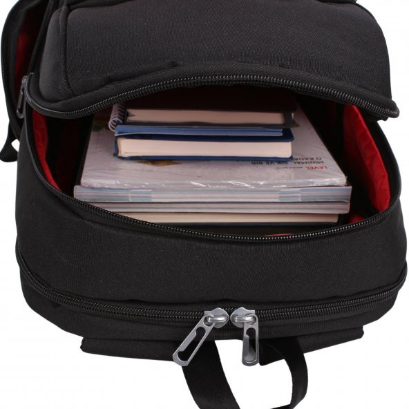 Bagacar 710  Siyah Unisex Okul ve Günlük Sırt Çantası - 7