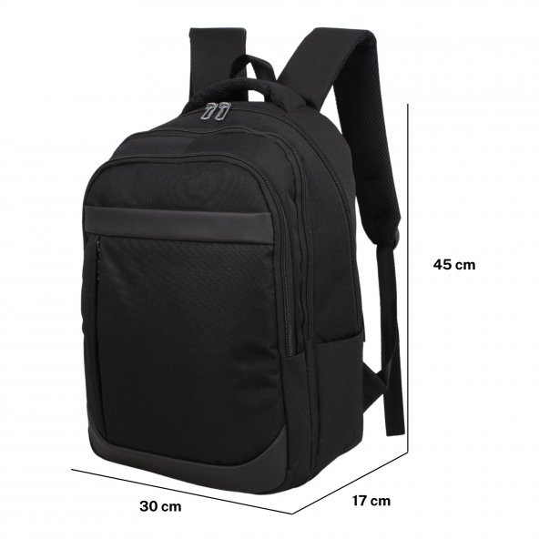 Bagacar 605 Siyah Unisex Okul ve Günlük Sırt Çantası - 8