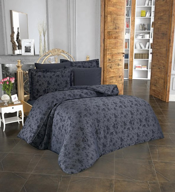 Finezza Rita Bambu Jakar Kumaş Füme ikili Oksford 60x80 cm Yastık Kılıfı - 1332 - 6