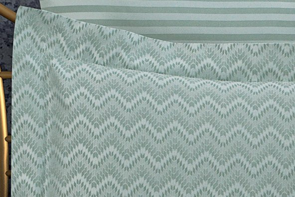 Finezza Odesa Bambu Jakar Kumaş Mint ikili Oksford 60x80 cm Yastık Kılıfı - 1340 - 2