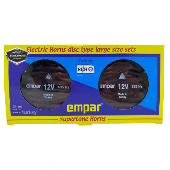 Empar Hella Tip Süper Tone Küçük Kafa Korna Seti 12 Volt 2 Adet - 3