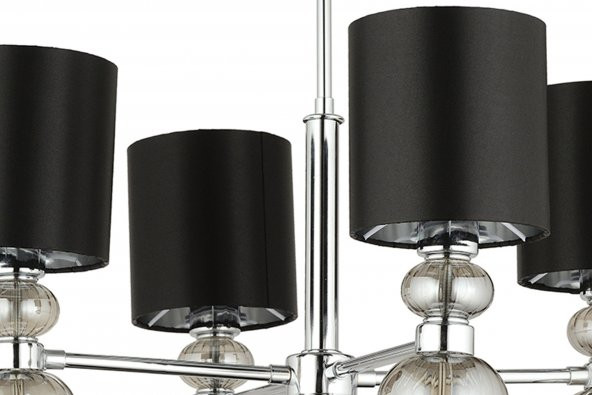 LampaLucer Dolce Ragazza Şapkalı Klasik Avize 4lü Krom 55x80cm - 4