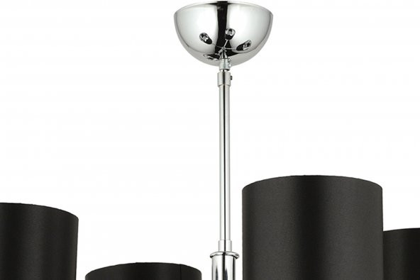 LampaLucer Dolce Ragazza Şapkalı Klasik Avize 4lü Krom 55x80cm - 5