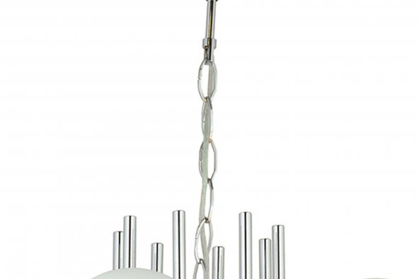 LampaLuce Esta Modern Camlı Avize 8li Krom 70x80cm - 5