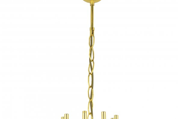 LampaLuce Esta Modern Camlı Avize 8li Sarı 70x80cm - 5