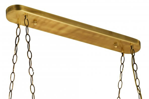 lampaLuce Albinia Özel Çubuk Taşlı Salon Sarkıt Avizesi Yemek Masası Üzeri Sarı 16lı 60x100cm - 6