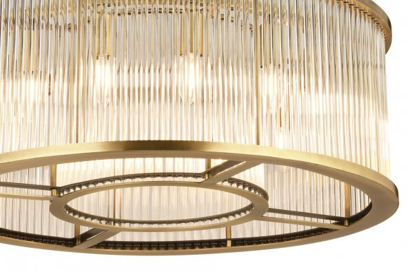 lampaLuce Albinia Özel Çubuk Taşlı Salon Sarkıt Avizesi Sarı 12li 60x95cm - 3