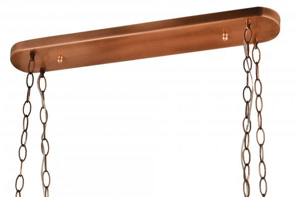 lampaLuce Albinia Özel Çubuk Taşlı Salon Sarkıt Avizesi Yemek Masası Üzeri Bakır 16lı 60x100cm - 5