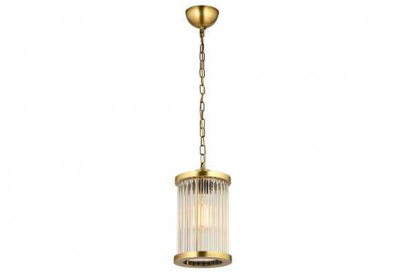 LampaLuce Albinia Sport Özel Çubuk Taşlı Tekli Sarkıt Sarı 20x90cm - 2