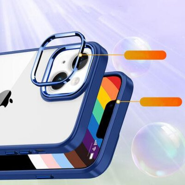 Apple iPhone 14 Kılıf Şeffaf Flora Kapak - 3