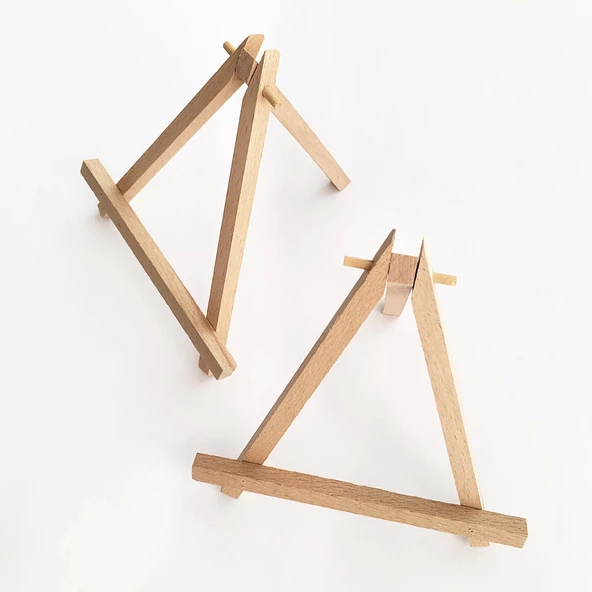 Ahşap Şövale, Ahşap Resim Standı, Ahşap Fotoğraf Standı, Masaüstü Şövale, Aksesuar Şövale, Dekor - 8