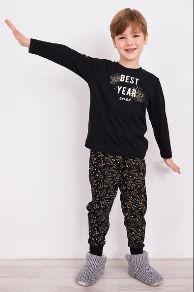 Arnetta 2302 Best Year Energy Erkek Çocuk Uzun Kol Pijama Takım