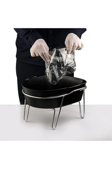 Argan Cure Pedikür Leğeni Krom Ayaklı Siyah - Resim 3